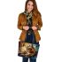 Bengal Cat as a Symbol of Strength and Grace Leather Tote Bag