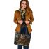 Bengal Cat in Magical Academies 1 Leather Tote Bag