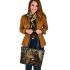 Bengal Cat in Steampunk Settings 1 Leather Tote Bag