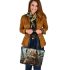 Bengal Cat in Steampunk Settings 2 Leather Tote Bag