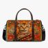 Bengal Cat with Cultural Symbols 3D Travel Bag