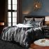 Black and white owl bedding set