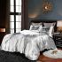 Black and white owl with turquoise highlights bedding set