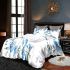 Blue butterfly and blue flowers bedding set