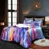 Blue frog with rainbow stripes bedding set