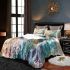 Butterflies daisies and peacock feathers bedding set