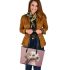 Capturing the Essence of Doggy Charm 2 Leather Tote Bag