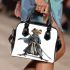 Cartoon frog samurai dressed in traditional shoulder handbag