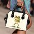 Cartoon frog standing on its hind legs shoulder handbag