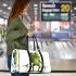 Cartoon frog standing on its hind legs 3d travel bag