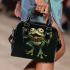 Cartoon frog with four arms and two legs sticking shoulder handbag