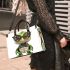 Cartoon turtle with glasses and bow tie small handbag