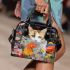 Cat among the blooms Chic Stylish Shoulder Handbag & Women Totes: Perfect Gift for Girlfriend | Crossbody, Purse, Handbag