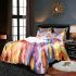 Colored butterfly surrounded by vibrant flowers bedding set