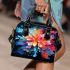 Colorful Abstract Flower Art Shoulder Handbag