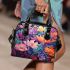 Colorful Floral Bouquet in Vase Shoulder Handbag
