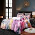 Colorful floral vase arrangement bedding set