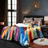 Colorful macaw in the style bedding set