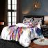 Colorful panda head design with vibrant colors bedding set