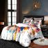 Colorful panda head symmetrical bedding set