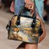 Create an oil painting of majestic deer standing shoulder handbag