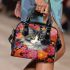 Curious cat among the blossoms Chic Stylish Shoulder Handbag & Women Totes: Perfect Gift for Girlfriend | Crossbody, Purse, Handbag