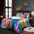 Curious cat and colorful balloons bedding set