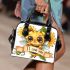 Cute baby bee wearing sunflowers shoulder handbag