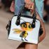 Cute cartoon bee smiling expression shoulder handbag