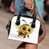 Cute cartoon bee with big eyes shoulder handbag