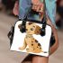 Cute cartoon dog shoulder handbag