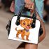 Cute cartoon dog shoulder handbag