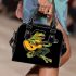 Cute cartoon frog playing guitar in a simple drawing shoulder handbag