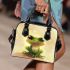 Cute cartoon frog with large eyes shoulder handbag