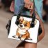 Cute corgi puppy shoulder handbag