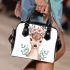 Cute deer with flower wreath shoulder handbag