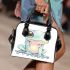 Cute little aquamarine color shoulder handbag