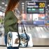 Cute owl wearing a blue cap and shoes 3d travel bag