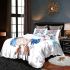 Cute owl with big eyes bedding set