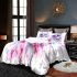 Cute owl with big eyes and a pink and blue gradient color scheme bedding set