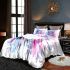 Cute owl with big eyes and a pink and blue gradient color scheme bedding set