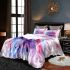 Cute owl with big eyes and a pink and blue gradient color scheme bedding set