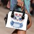 Cute owl with flowers on its head shoulder handbag