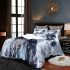 Cute panda blue eyes white fur with black patterns bedding set