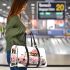 Cute pink car with a cute puppy wearing a bow on its head 3d travel bag