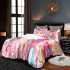 Cute pink owl with a bow on its head bedding set