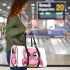 Cute pink owl with big eyes 3d travel bag