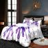 Cute purple frog wearing crown with blue skin color bedding set