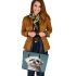 Dogs Exuding Cool Confidence Leather Tote Bag