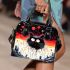 Dreamy cat with colorful balloons shoulder handbag